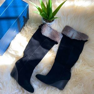 LIKE NEW BCBG Knee-High Suede Boots, 7.5